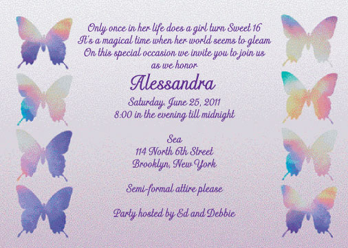 Sweet Sixteen Invitation Style Sw16 08