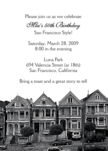 San Francisco Theme Invitation