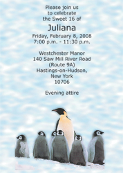 Penguins Animal Theme Invitation