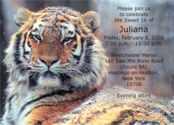Tiger Animal Theme Invitation