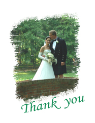 Just Married Thank You Note Card