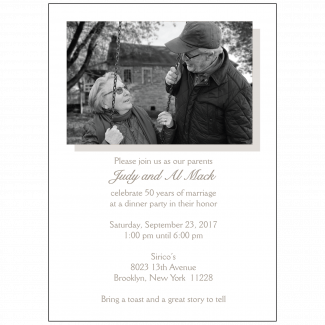 50th Wedding Anniversary Party Invitation