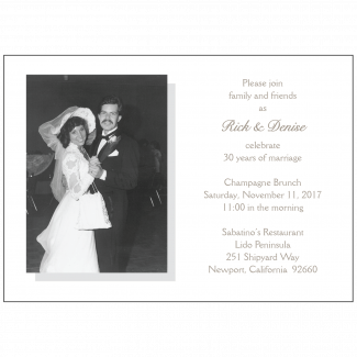 30th Wedding Anniversary Party Invitation with Photo 30th Wedding Anniversary Party Invitation with Photo