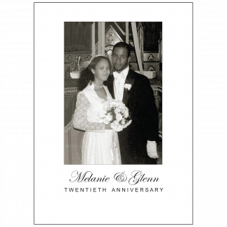 Cover of 20th Wedding Anniversary Party Invitation with Photo Cover of 20th Wedding Anniversary Party Invitation with Photo