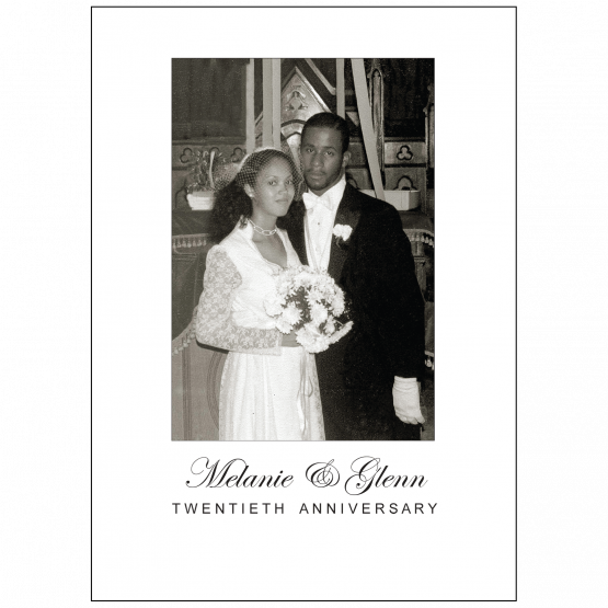 Cover of 20th Wedding Anniversary Party Invitation with Photo