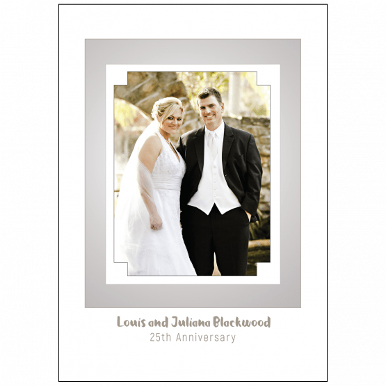 Cover of 25th Wedding Anniversary Party Invitation with Photo