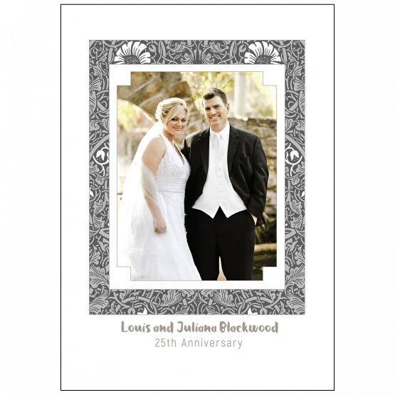 Cover of 25th Wedding Anniversary Party Invitation with Photo Cover of 25th Wedding Anniversary Party Invitation with Photo
