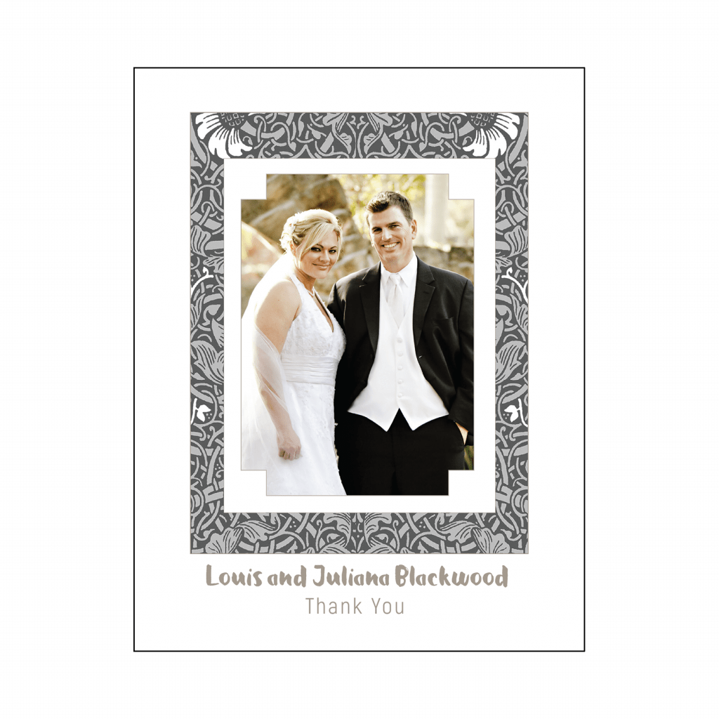 25th Wedding Anniversary Thank You Card Cover with Photo