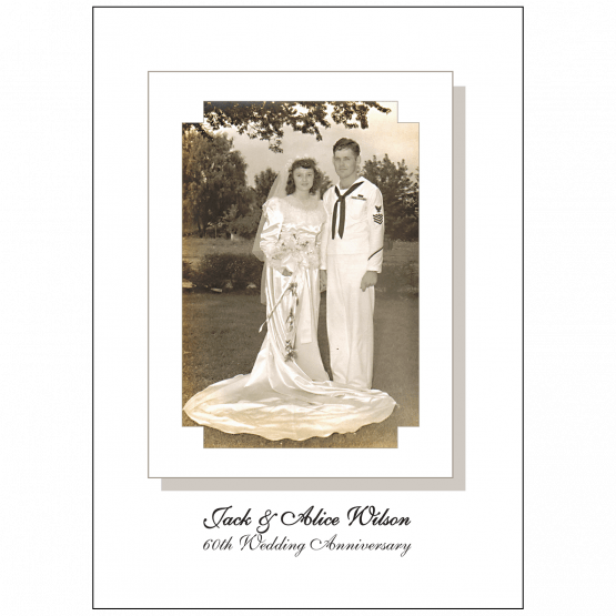 60th Wedding Anniversary Party Invitation with Photo
