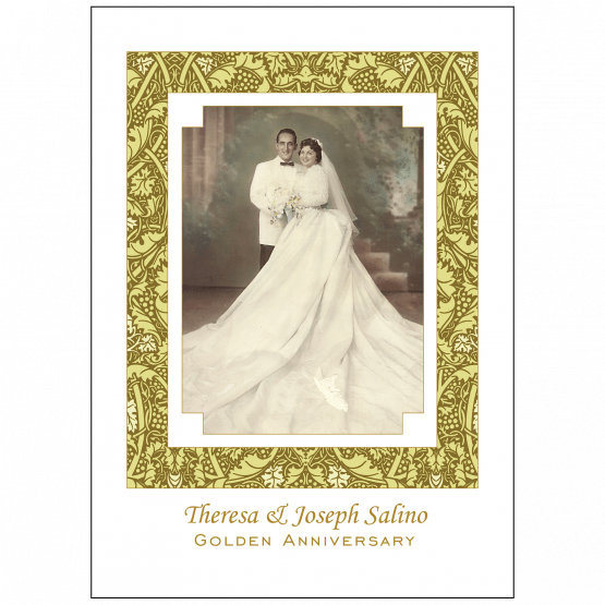 Cover of 50th Wedding Anniversary Party Invitation with Photo Cover of 50th Wedding Anniversary Party Invitation with Photo