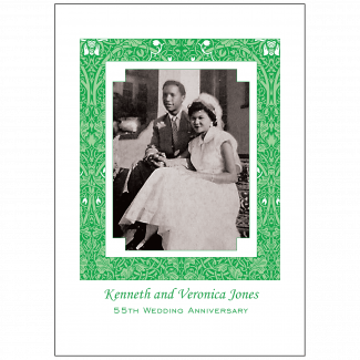 Cover of 55th Wedding Anniversary Party Invitation with Photo Cover of 55th Wedding Anniversary Party Invitation with Photo