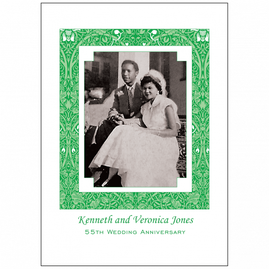 Cover of 55th Wedding Anniversary Party Invitation with Photo Cover of 55th Wedding Anniversary Party Invitation with Photo