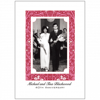 Cover of 40th Wedding Anniversary Party Invitation with Photo Cover of 40th Wedding Anniversary Party Invitation with Photo