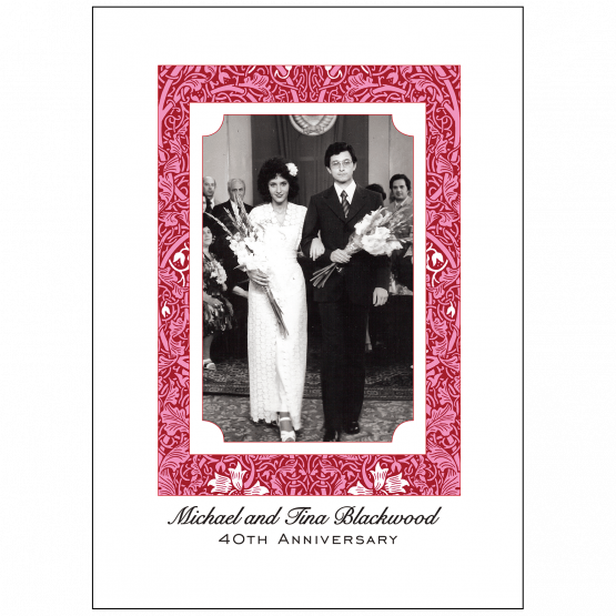 Cover of 40th Wedding Anniversary Party Invitation with Photo Cover of 40th Wedding Anniversary Party Invitation with Photo