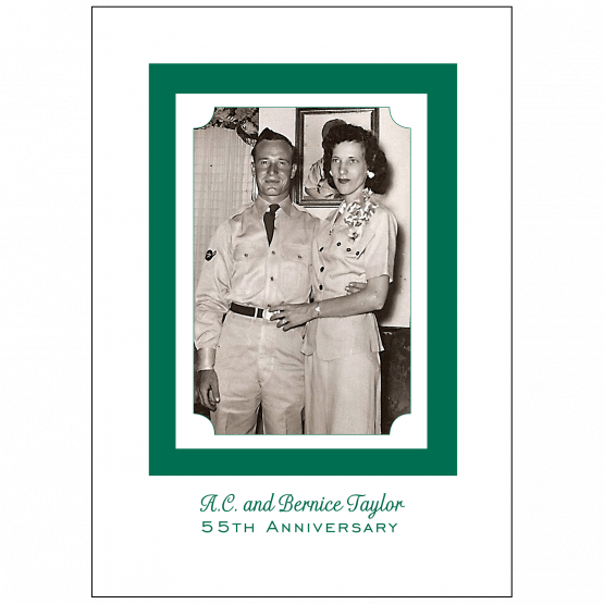 Cover of 55th Wedding Anniversary Party Invitation with Photo Cover of 55th Wedding Anniversary Party Invitation with Photo