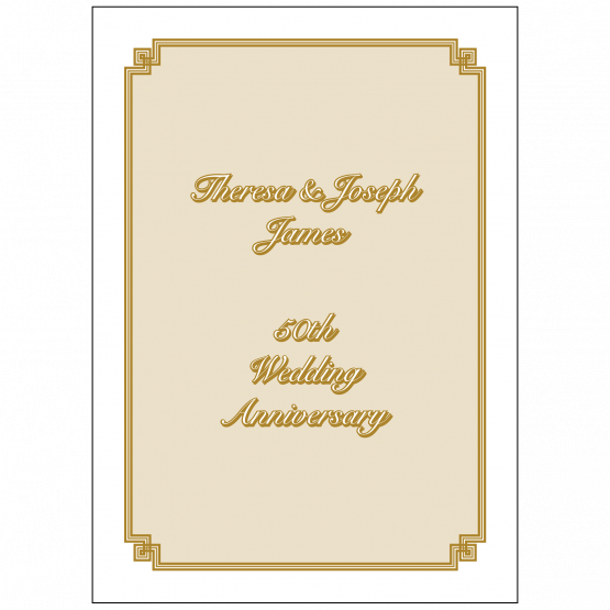 Cover of 50th Wedding Anniversary Party Invitation Cover of 50th Wedding Anniversary Party Invitation