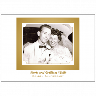 Cover of 50th Wedding Anniversary Party Invitation with Photo Cover of 50th Wedding Anniversary Party Invitation with Photo