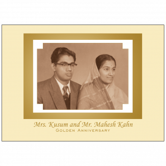 Cover of 50th Wedding Anniversary Party Invitation with Photo