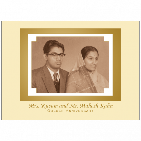 Cover of 50th Wedding Anniversary Party Invitation with Photo Cover of 50th Wedding Anniversary Party Invitation with Photo