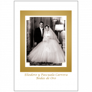 Cover of 50th Wedding Anniversary Party Invitation in Spanish with Photo