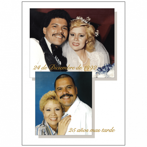 Cover of 25th Wedding Anniversary Party Invitation with Photo in Spanish