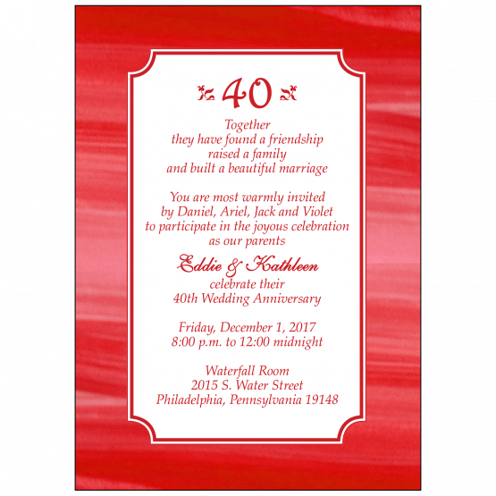 40th Wedding Anniversary Party