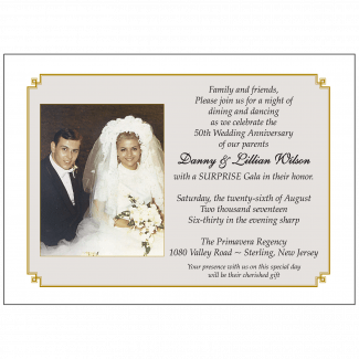 50th Wedding Anniversary Party Invitation