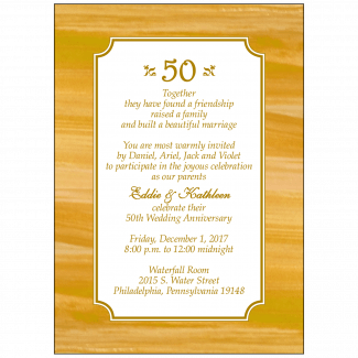 50th Wedding Anniversary Party Invitation