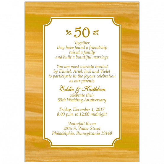 50th Wedding Anniversary Party Invitation