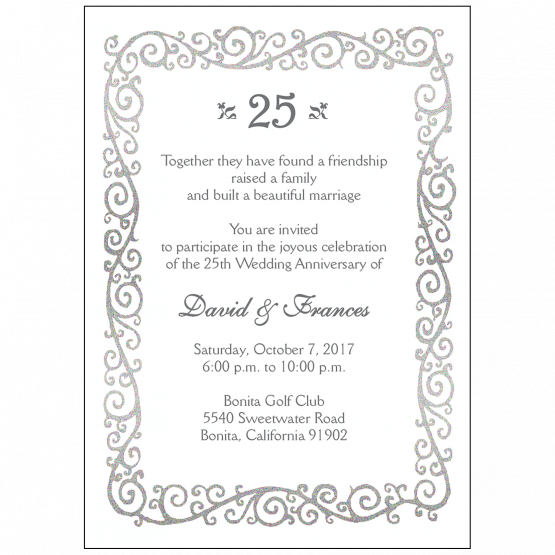 AP_026_08_17_new 25th Wedding Anniversary Party Invitation