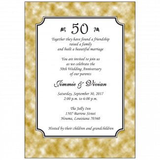 50th Wedding Anniversary Invitation