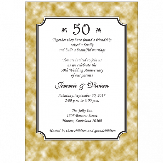 50th Wedding Anniversary Invitation