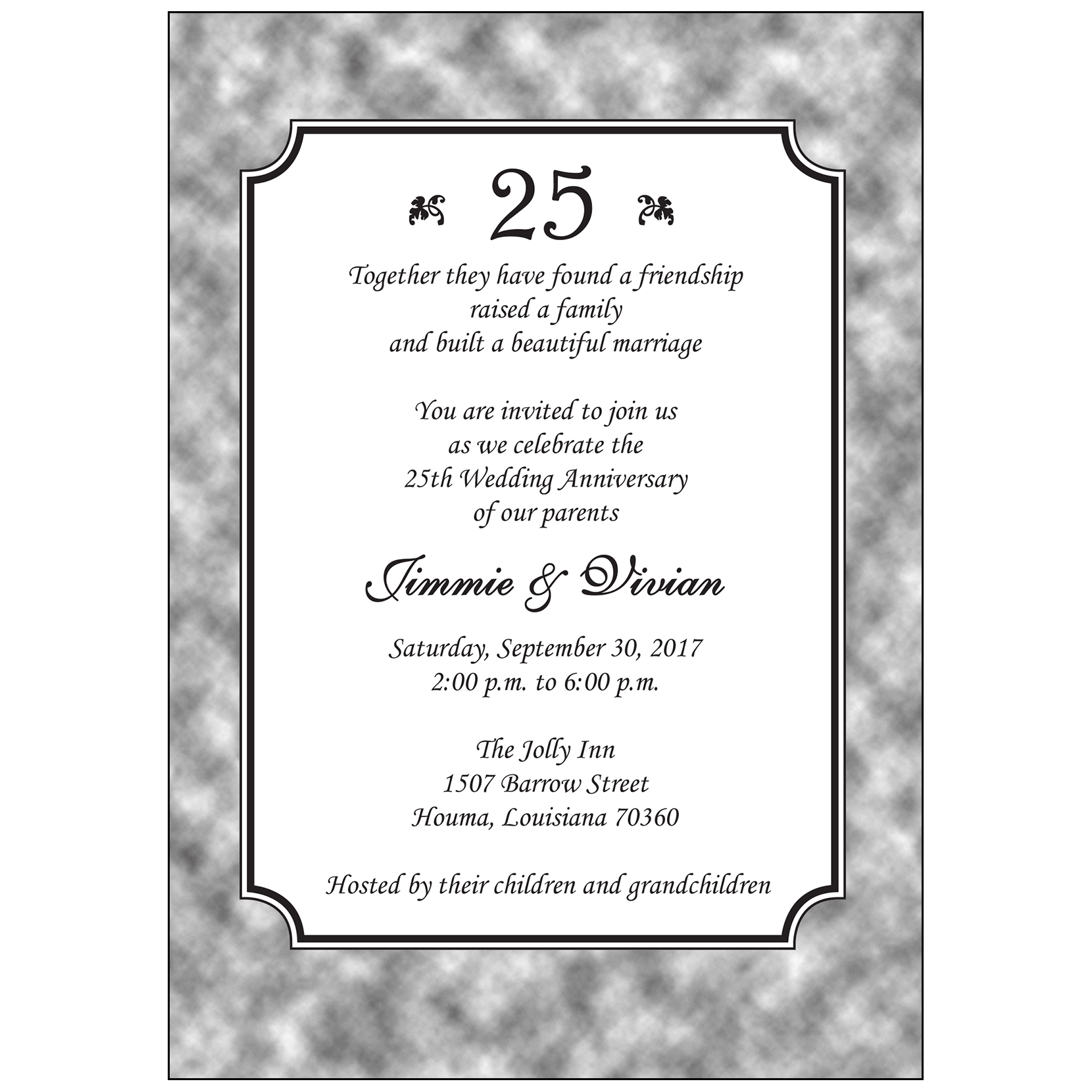 Anniversary Party Invitation, Style AP-034 ⋆ IPV Studio