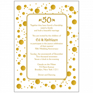 50th Wedding Anniversary Party Invitation
