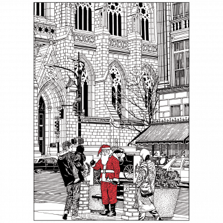 Cover of Christmas Card with St. Patrick's Cathedral