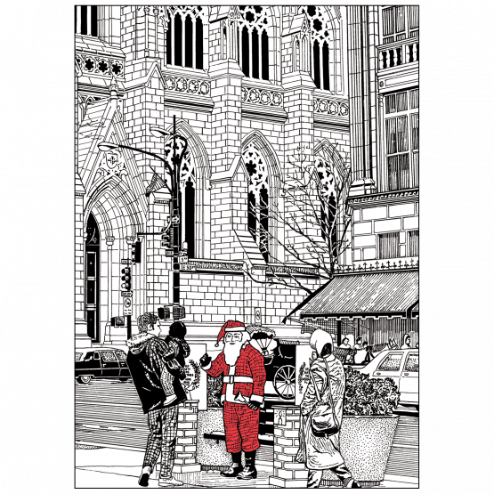 Cover of Christmas Card with St. Patrick's Cathedral
