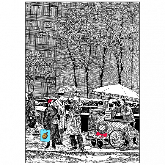 Cover of Christmas Hannukah Holiday Card - Sixth Avenue NYC