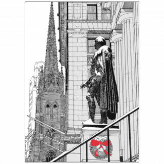 Cover of Wall Street Winter Christmas Holiday Card Cover of Wall Street Winter Christmas Holiday Card