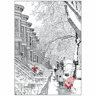 Cover of Christmas Holiday Card Brownstone Winter III Cover of Christmas Holiday Card Brownstone Winter III