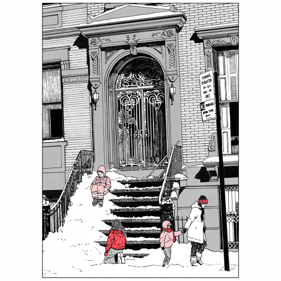 Cover of Christmas Holiday Card Brownstone Winter III
