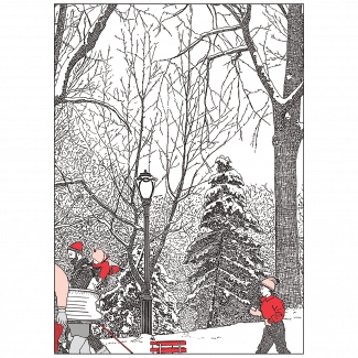Cover of Christmas Holiday Card Winter in the Park 2 Cover of Christmas Holiday Card Winter in the Park 2