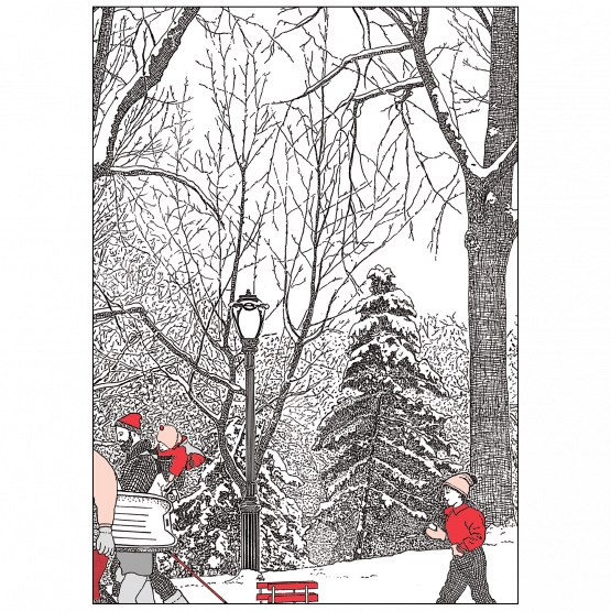 Cover of Christmas Holiday Card Winter in the Park 2 Cover of Christmas Holiday Card Winter in the Park 2