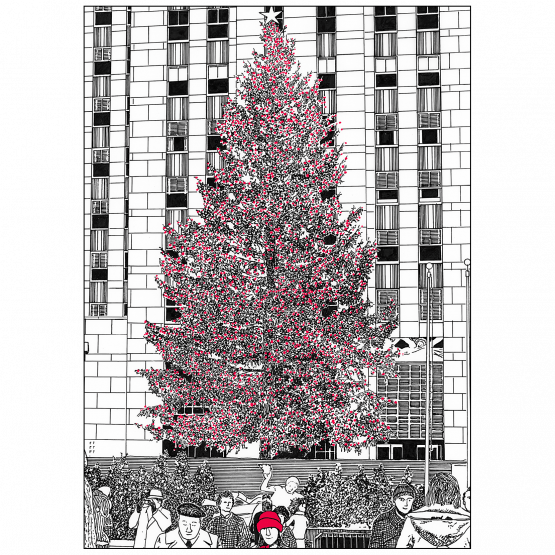 Front Cover of Christmas Holiday Card Rockefeller Center Tree Front Cover of Christmas Holiday Card Rockefeller Center Tree