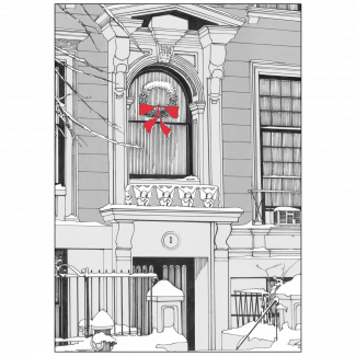 Cover of Christmas Holiday Card Brownstone Winter VI Cover of Christmas Holiday Card Brownstone Winter VI