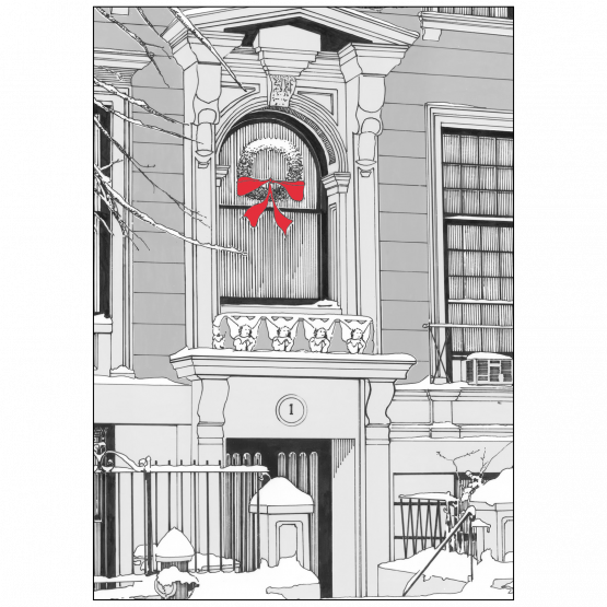 Cover of Christmas Holiday Card Brownstone Winter VI
