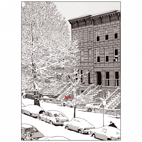 Cover of Christmas Holiday Card Snowy Street Cover of Christmas Holiday Card Snowy Street