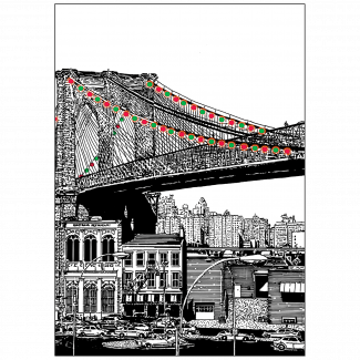 Cover of Christmas Holiday Card - Brooklyn Bridge