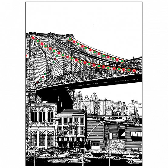 Cover of Christmas Holiday Card - Brooklyn Bridge