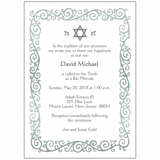 Bar/Bat Mitzvah Invitation Bar/Bat Mitzvah Invitation