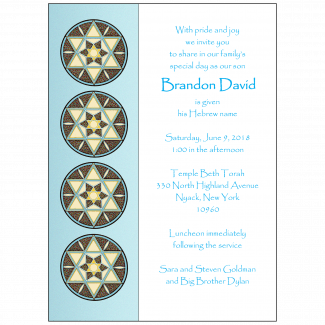 Jewish Baby Naming Invitation for a Boy Jewish Baby Naming Invitation for a Boy